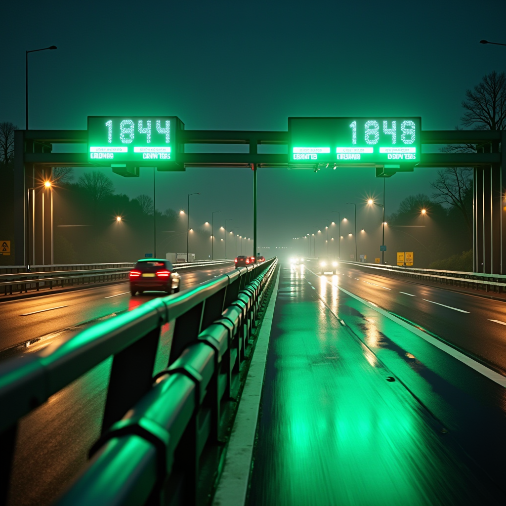 M50 Toll Flow - Electronic toll collection system for M50 motorway in Ireland, featuring emerald green branding with modern corporate design
