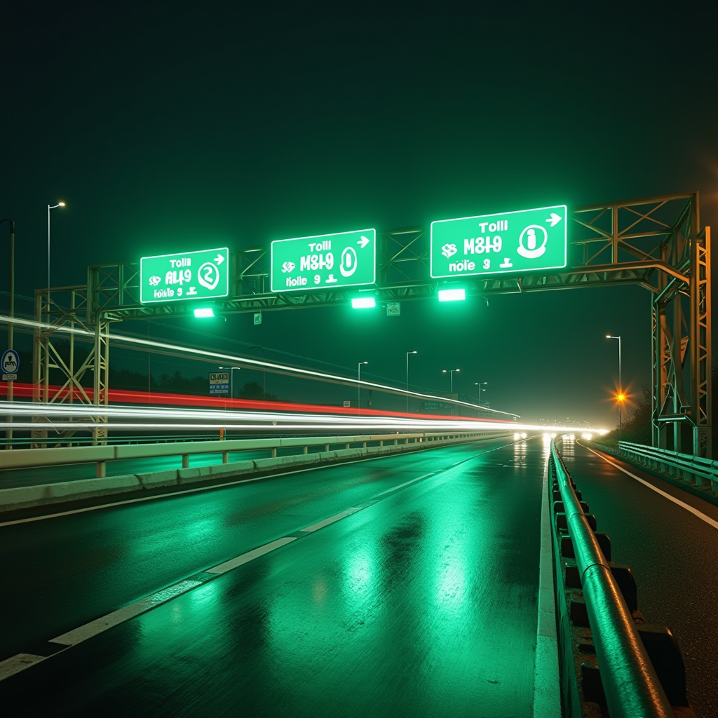 M50 Toll Flow - Electronic toll collection system for M50 motorway in Ireland, featuring emerald green branding with modern corporate design